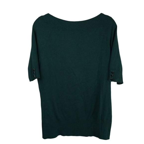 Banana Republic Womens Short Sleeve Sweater S Silk & Cotton Blend Green - Picture 6 of 7